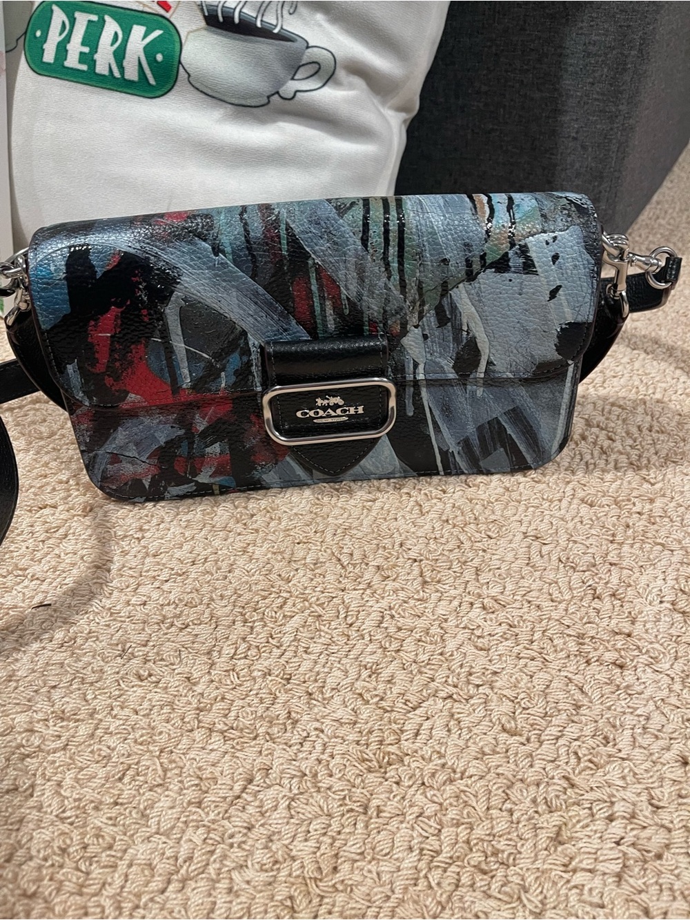 Coach x Mint Crossbody with Blue and Red Paint-Effect